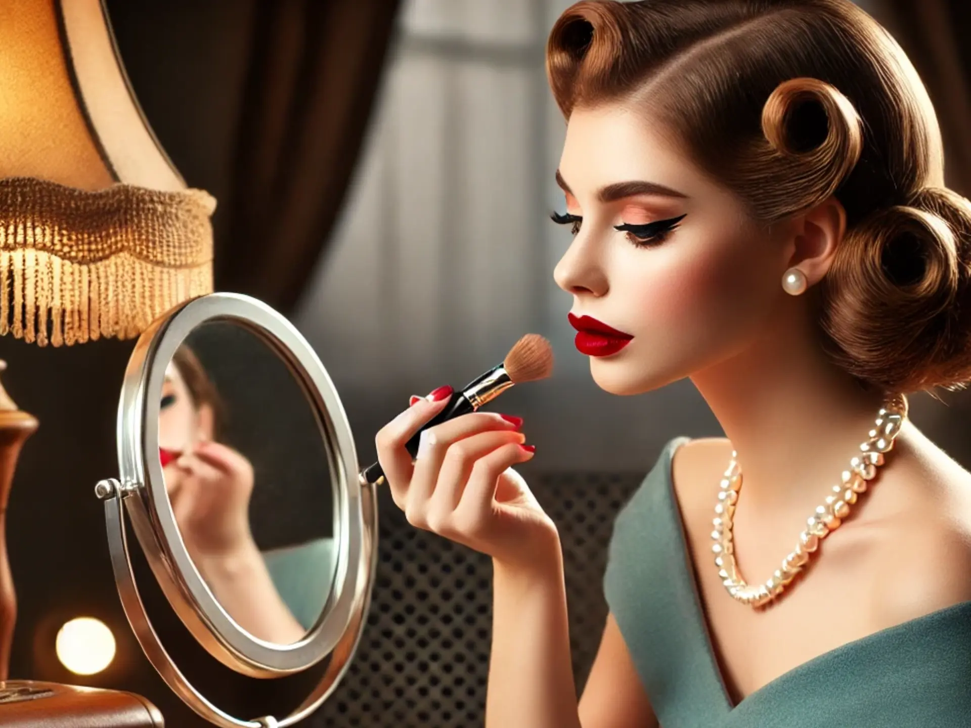 Retro glamour hairstyles and Makeup